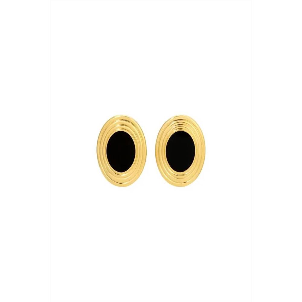 NEW HEAVEN MAYHEM women's rowan earrings in gold black